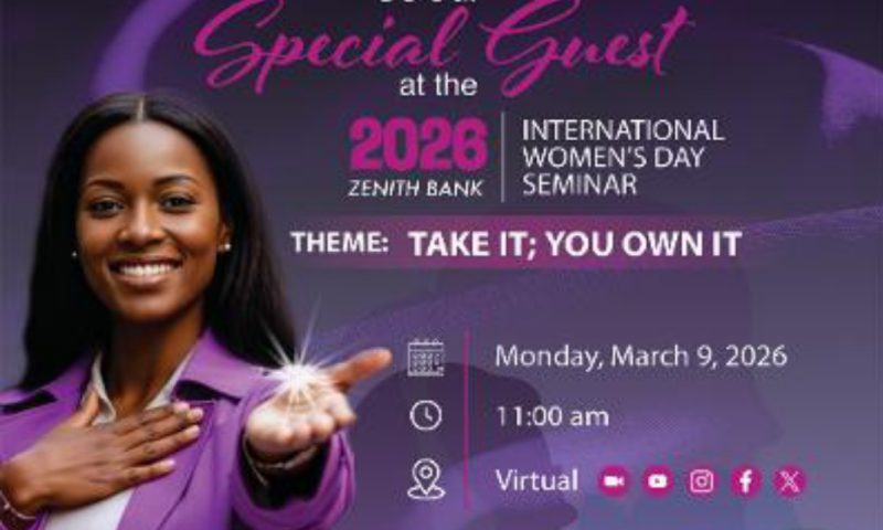 ZENITH BANK SET TO HOST 2026 INTERNATIONAL WOMEN'S DAY SEMINAR IN LAGOS