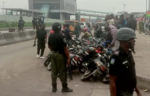 Lagos Task Force impounds 309 motorcycles, dismantles illegal structures on Lagos-Badagry Highway